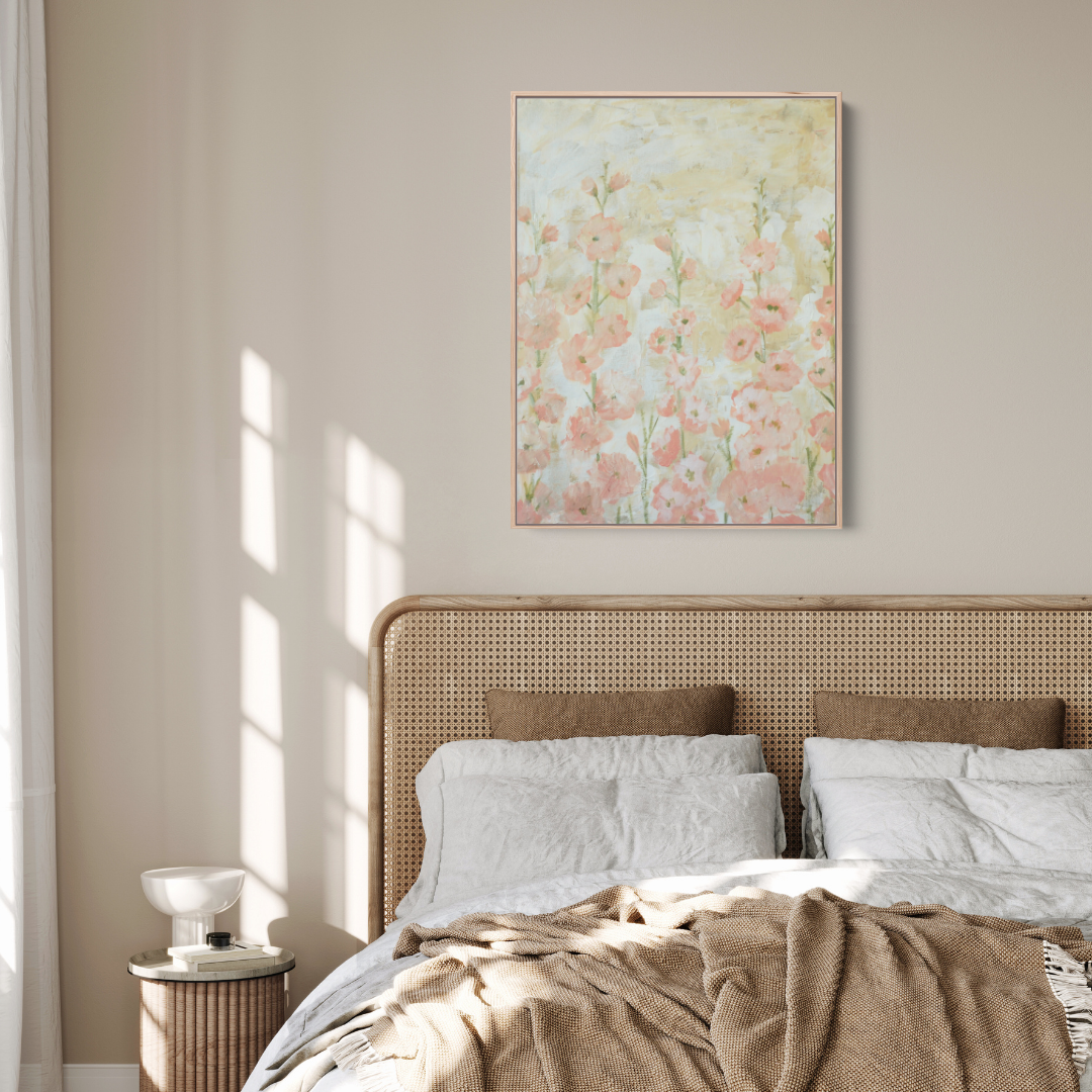 Hollyhocks in Blush