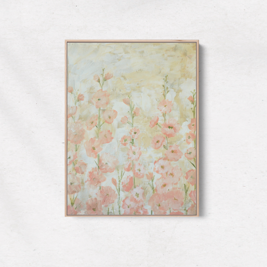Hollyhocks in Blush