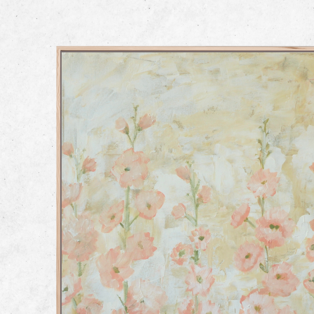 Hollyhocks in Blush